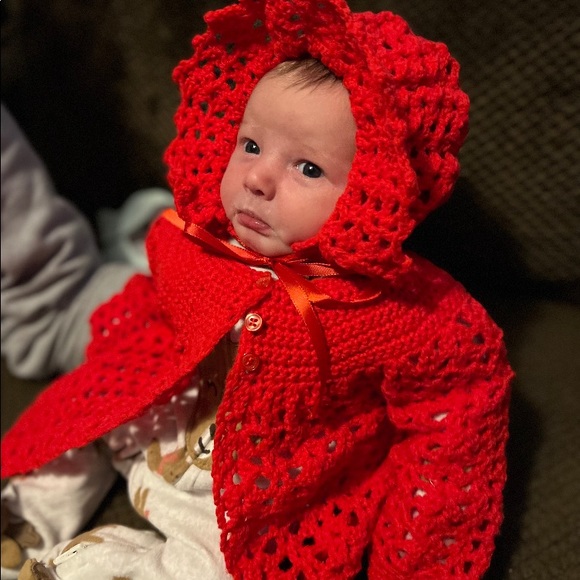 Handmade Red Sweater Set - Picture 2 of 16